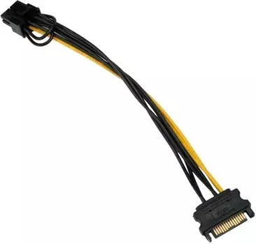 Кабель питания SATA-PCI-E 8-pin Cablexpert, 20 см, прямой (CC-PCIE-SATA-20CM)