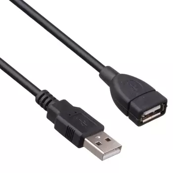 Кабель-удлинитель USB(Am)-USB(Af), 5 м, черный, Exegate (EX138945RUS)