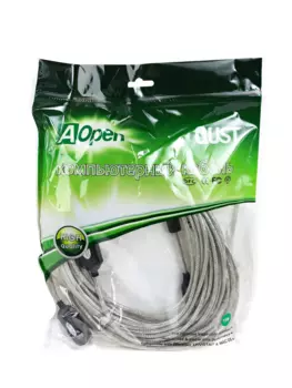 Кабель-удлинитель USB(Am)-USB(Af), ферритовый фильтр, 5 м, черный, AOpen (ACU827A-5M)
