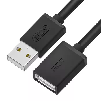 Кабель-удлинитель USB(Am)-USB(Af), 1 м, черный, Greenconnect GCR-UEC11 (GCR-55069)