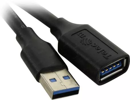 Кабель-удлинитель USB(Am)-USB(Af), 50 см, черный, Telecom (TUS708-0.5M)