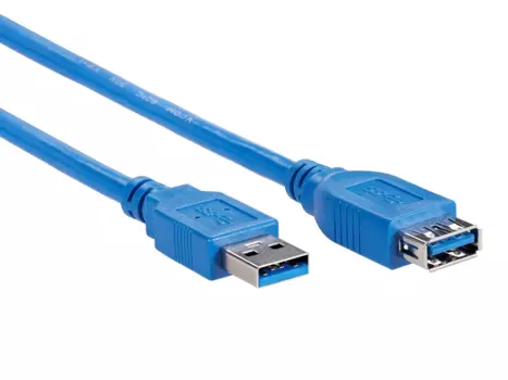 Кабель-удлинитель USB(Am)-USB(Af), 1 м, синий, VCOM (VUS7065-1M)