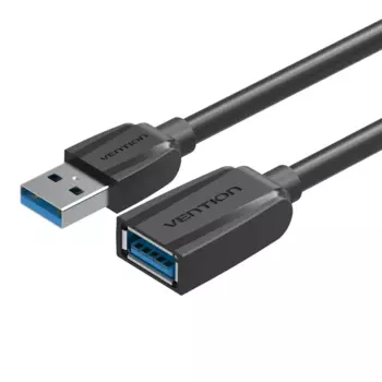 Кабель-удлинитель USB(Am)-USB(Af), экранированный, 1.5 м, черный, Vention (VAS-A45-B150)