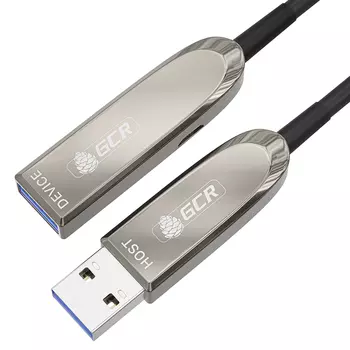 Кабель-удлинитель USB(Am)-USB(Af), 15 м, черный, Greenconnect GCR-UEAOC (GCR-54790)
