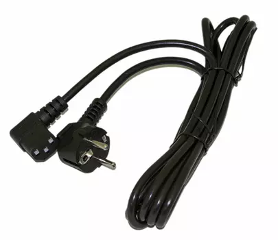 Кабель питания Schuko (Euro)(M)-IEC-320-C13 угловая вилка/угловой штекер, 10A, 1.8м, черный Hyperline (PWC-IEC13A-SHM-1.8-BK)
