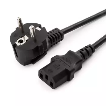 Кабель питания Schuko (Euro)(M)-IEC-320-C13 угловая вилка/прямой штекер, 10A, 220В, 5м, черный Cablexpert (PC-SH-C13-10A-5.0)