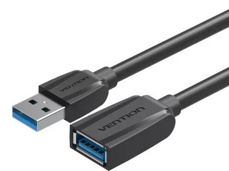 Кабель-удлинитель USB(Am)-USB(Af), 3 м, черный, Vention (VAS-A45-B300)