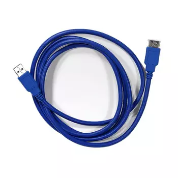 Кабель-удлинитель USB(Am)-USB(Af), 50 см, синий, AOpen (ACU302-0.5M)