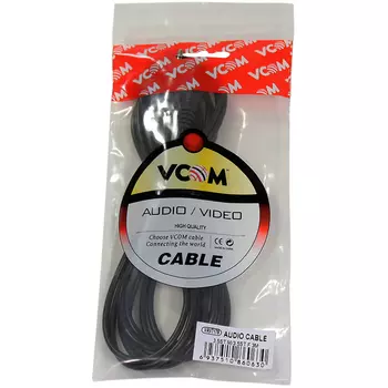 Кабель удлинитель VCOM Jack 3.5(m)-Jack 3.5(f), 3м, черный (VAV7179-3M)
