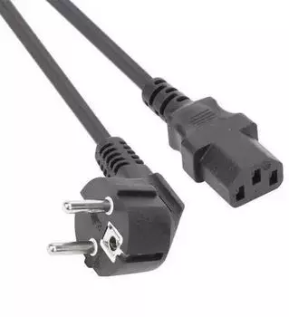 Кабель питания Schuko (Euro)(M)-IEC-320-C13 угловая вилка/прямой штекер, 3 м, черный Premier (5-280l(0.5) 3.0)
