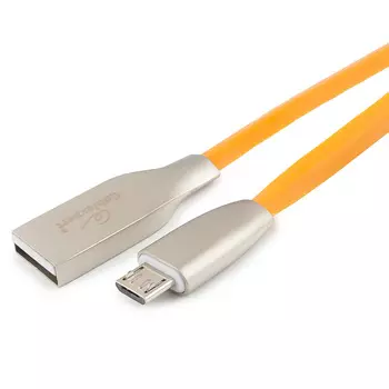 Кабель USB2.0(Am)-micro, Cablexpert, 1m, оранжевый, серия Gold, блистер (CC-G-mUSB01O-1M)