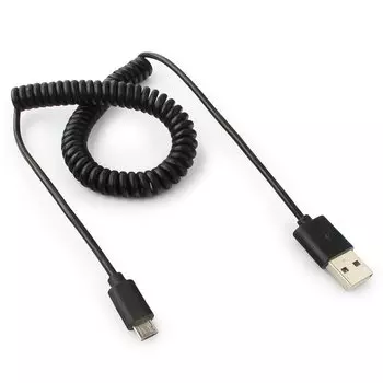 Кабель USB2.0(Am)-micro, Gembird/Cablexpert, 1.8m, черный, витой (CC-mUSB2C-AMBM-6)