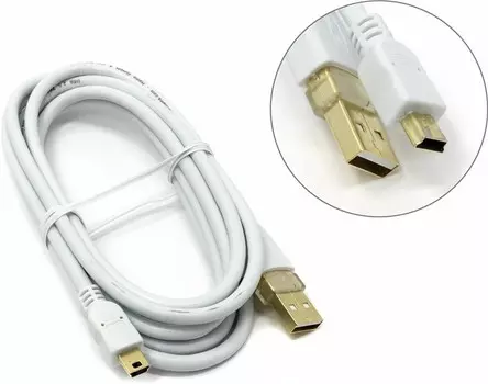 Кабель USB2.0(Am)-miniUSB(BM), Hama, 1.8m, белый (78468)