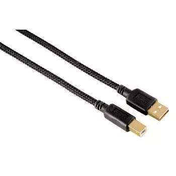 Кабель USB2.0(Am)-USB2.0(Bm), Hama, 1.5m, черный (00020180)