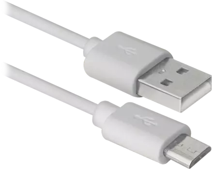 Кабель USB2.0-MicroBM USB08-10BH Defender 3m, белый (87468)