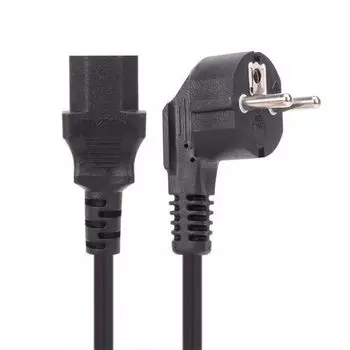 Кабель питания Schuko (Euro)(M)-IEC-320-C13, 220В, 1.8м, черный VCOM (CE021-CU1.0-1.8M)