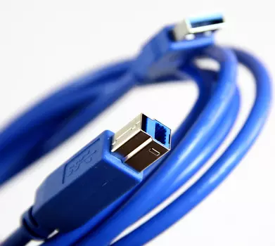 Кабель USB(Am)-USB(Bm), 1.8 м, синий, VCOM (VUS7070-1.8M)
