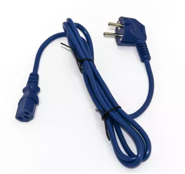 Кабель питания Schuko (Euro)(M)-IEC-320-C13, 10A, 220В, 3 м, синий Hyperline (PWC-IEC13-SHM-3.0-BL)