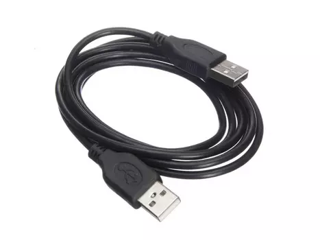 Кабель USB 1.1(Am)-USB 1.1(Am), 1.5м, черный Netko (NUSB-1.1A-1.5m-php/bl)