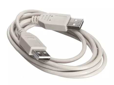Кабель USB(Am)-USB(Am), 1.5 м, серый, Netko (NUSB-1.1A-1.5m-php/gry)