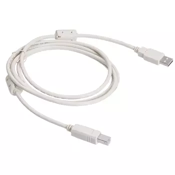 Кабель USB(Am)-USB(Bm), ферритовый фильтр, 1.8 м, серый, Buro (USB2.0-AM/BM-1.8M-MG)
