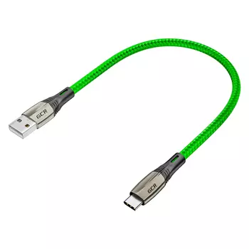 Кабель USB 2.0(Af)-USB 2.0 Type-C(m) Quick Charge, 1.2м, зеленый Greenconnect MERCEDES GCR-UC20 (GCR-51987)