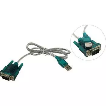 Кабель USB 2.0(Am)-COM(9m), 1м, прозрачный KS-IS KS-331 (KS-331)