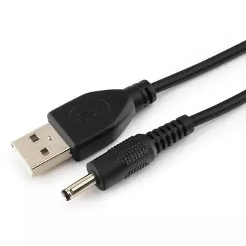 Кабель USB 2.0(Am)-DC 3.5x1.35mm(m), экранированный, 0.5 А, 1.8 м, черный, Cablexpert CC-USB-AMP35-6-N (CC-USB-AMP35-6-N)