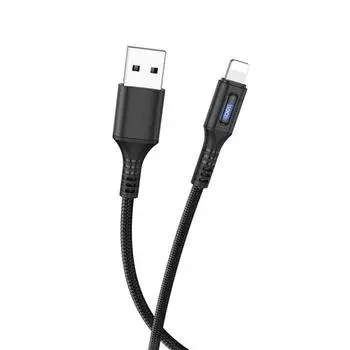 Кабель USB-Lightning 8-pin, 1.2м, черный Hoco Admirable U79 (24250)