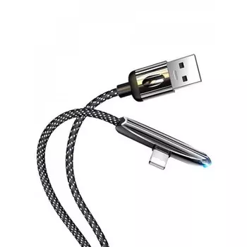 Кабель USB-Lightning 8-pin, 1.2м, черный USAMS U34 (SJ362USB01)