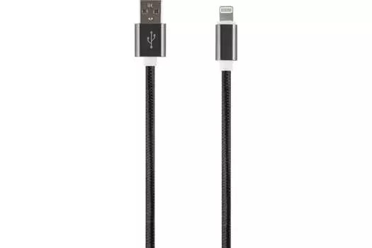 Кабель USB 2.0(Am)-Lightning 8-pin(m), 1A, 2 м, черный, Red Line (УТ000017394)