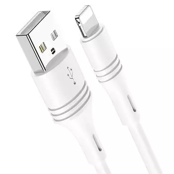 Кабель USB-Lightning 8-pin, 1м, белый Borofone CoolJoy BX43