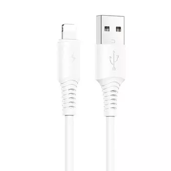 Кабель USB-Lightning 8-pin, 1м, белый Borofone Coolway BX47
