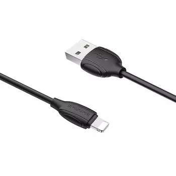 Кабель USB-Lightning 8-pin, 1м, черный Borofone BX19 Benefit (6931474701756)
