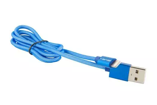 Кабель USB 2.0(Am)-Lightning 8-pin(m), 1м, синий Red Line