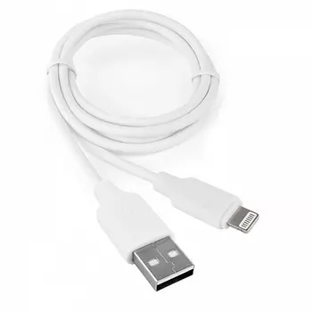 Кабель USB-Lightning 8-pin, 2.1A, 1м, белый Cablexpert Classic 0.2 (CCB-USB-AMAPO2-1MW)