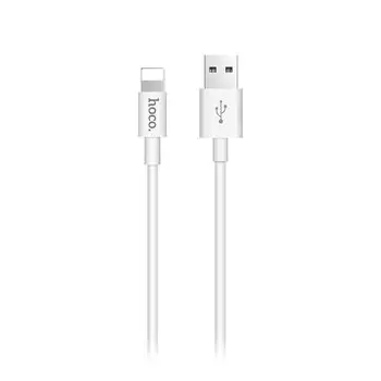 Кабель USB-Lightning 8-pin, 2.1A, 1м, белый HOCO Skilled X23 (6957531072836)