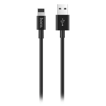Кабель USB 2.0(Am)-Lightning 8-pin(m), 2.1A, 1м, черный HOCO Skilled X23 (6957531072829)