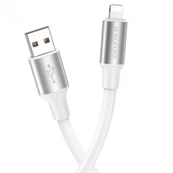 Кабель USB-Lightning 8-pin, 2.4A, 1 м, белый, Borofone BX82 (6974443386172)