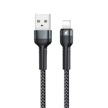 Кабель USB-Lightning 8-pin, 2.4A, 1м, черный Remax Jany Series RC-124i (6972174152837)