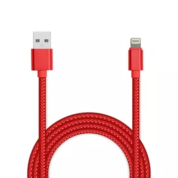 Кабель USB 2.0(Am)-Lightning 8-pin(m), 2.4A, 1м, красный Jet.A JA-DC44 (JA-DC44 1m Red)