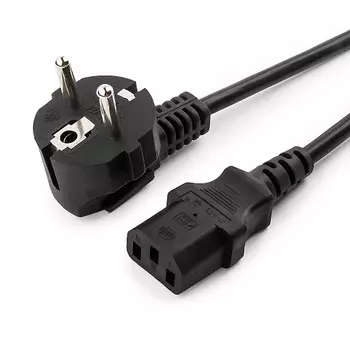 Кабель питания Schuko (Euro)(M)-IEC-320-C13, 6A, 1.8м, черный Cablexpert (PC-186)