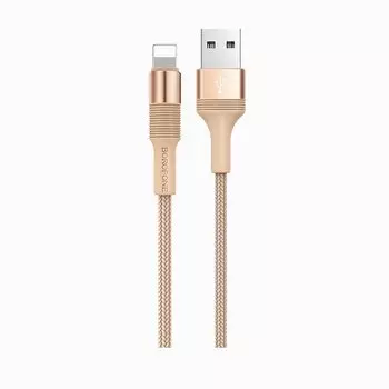 Кабель USB-Lightning 8-pin, 2.4A, 1м, золотистый Borofone Outstanding BX21 (03163)