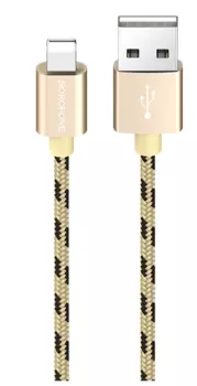 Кабель USB 2.0(Am)-Lightning 8-pin(m), 2.4A, 1м, золотистый Borofone Ring BX24 Ring