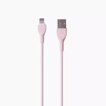 Кабель USB-Lightning 8-pin, 2.5A, 1м, розовый Kurato RORI L205 (106681)