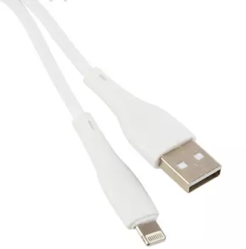Кабель USB-Lightning 8-pin, 2A 1 м, белый UNBROKE Fika (УТ000029876)