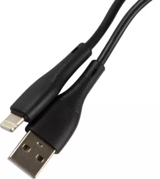 Кабель USB-Lightning 8-pin, 2A 1 м, черный UNBROKE Fika (УТ000029875)