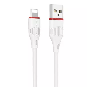 Кабель USB-Lightning 8-pin, 2A, 1м, белый Borofone Enjoy BX17 (99420)