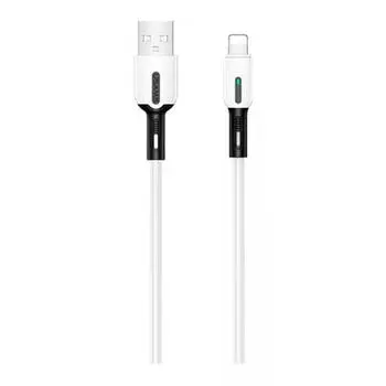Кабель USB 2.0(Am)-Lightning 8-pin(m), 2A, 1м, белый USAMS SJ431 (SJ431USB01)