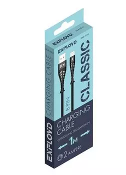 Кабель USB 2.0(Am)-Lightning 8-pin(m), 2A, 1м, черный Exployd Classic EX-K-1016 (EX-K-1016)